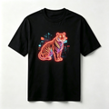 Neon Zodiac | Year of the Tiger Graphic T-Shirt – HK – Inspired Neon Art Print Crew Neck Cotton Tee