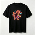 Neon Zodiac | Year of the Monkey Graphic T-Shirt – HK – Inspired Neon Art Print Crew Neck Cotton Tee