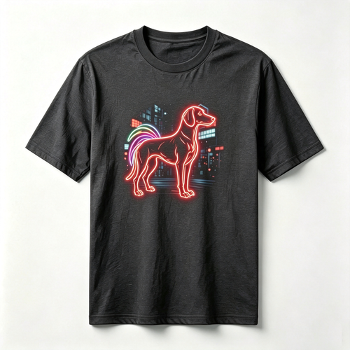 Neon Zodiac | Year of the Dog Graphic T-Shirt – HK – Inspired Neon Art Print Crew Neck Cotton Tee